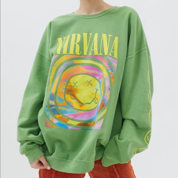 SALE! Nirvana Smile Sweatshirt L/XL Oversized - Picture 5 of 15